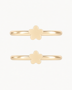 Flower 14ct Solid Gold Helix Hoop