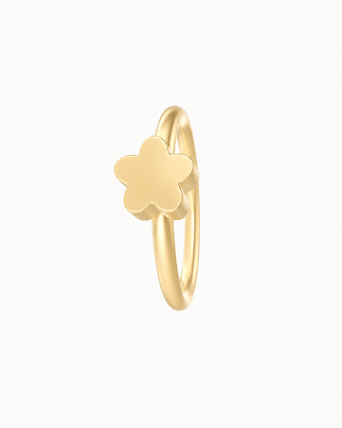 Flower 14ct Solid Gold Nostril Ring