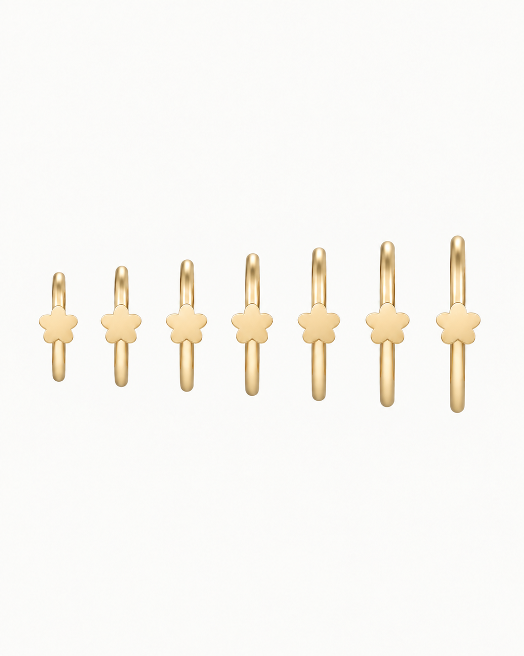 Flower 14ct Solid Gold Nostril Ring