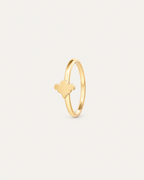 Ghost 14ct Solid Gold Lobe Hoop Earring