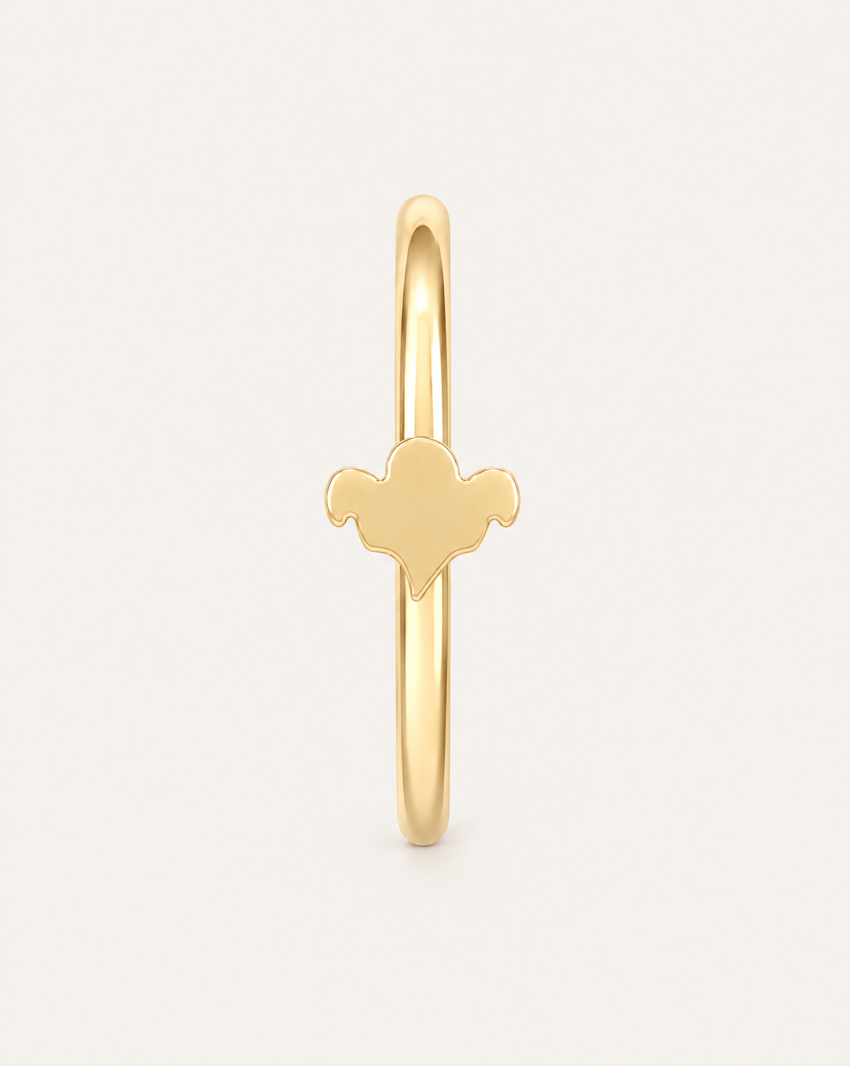 A small ghost motif adds a light spooky-season accent that still works as fine solid-gold jewellery. Made for fully healed lobe piercings and sold individually, it works easily in first, second or third-lobe stacks. Handmade to order in 14ct solid gold, it fits naturally with spooky, playful and seasonal styling rather than reading as a generic plain hoop.