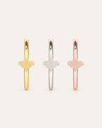 Ghost 14ct Solid Gold Lobe Hoop Earring