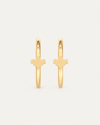 Ghost 14ct Solid Gold Lobe Hoop Earring