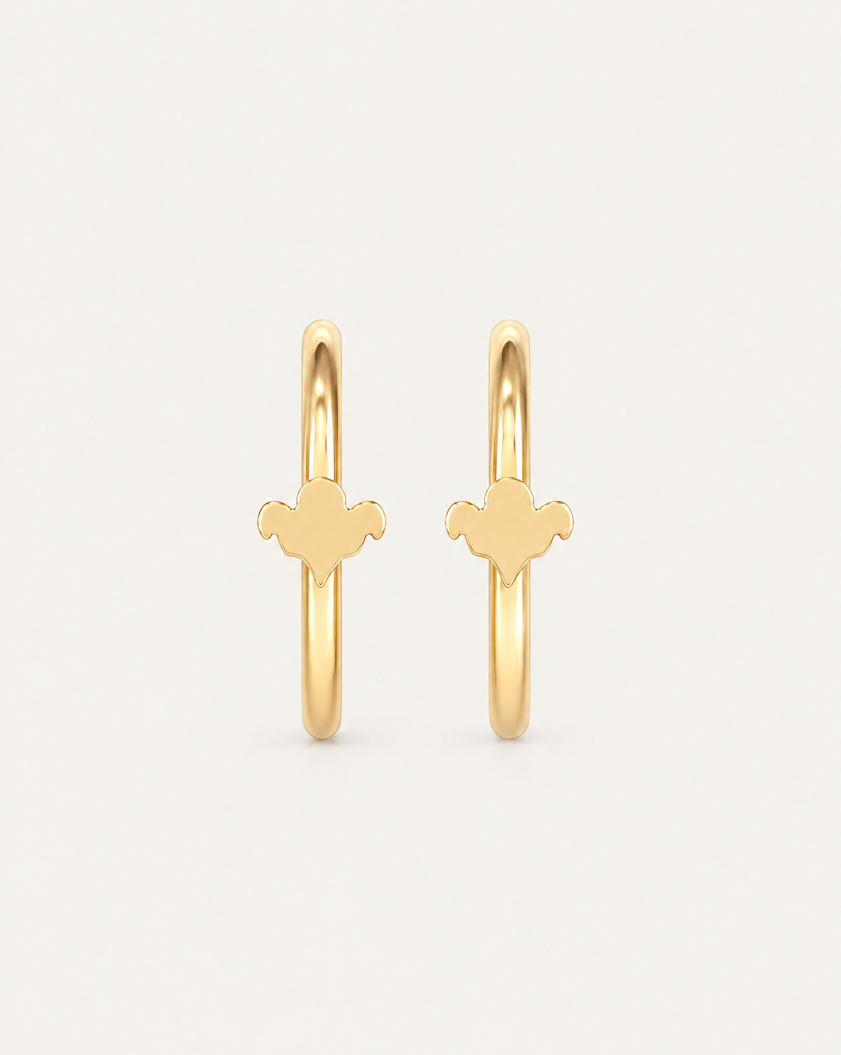 Ghost 14ct Solid Gold Rook Hoop