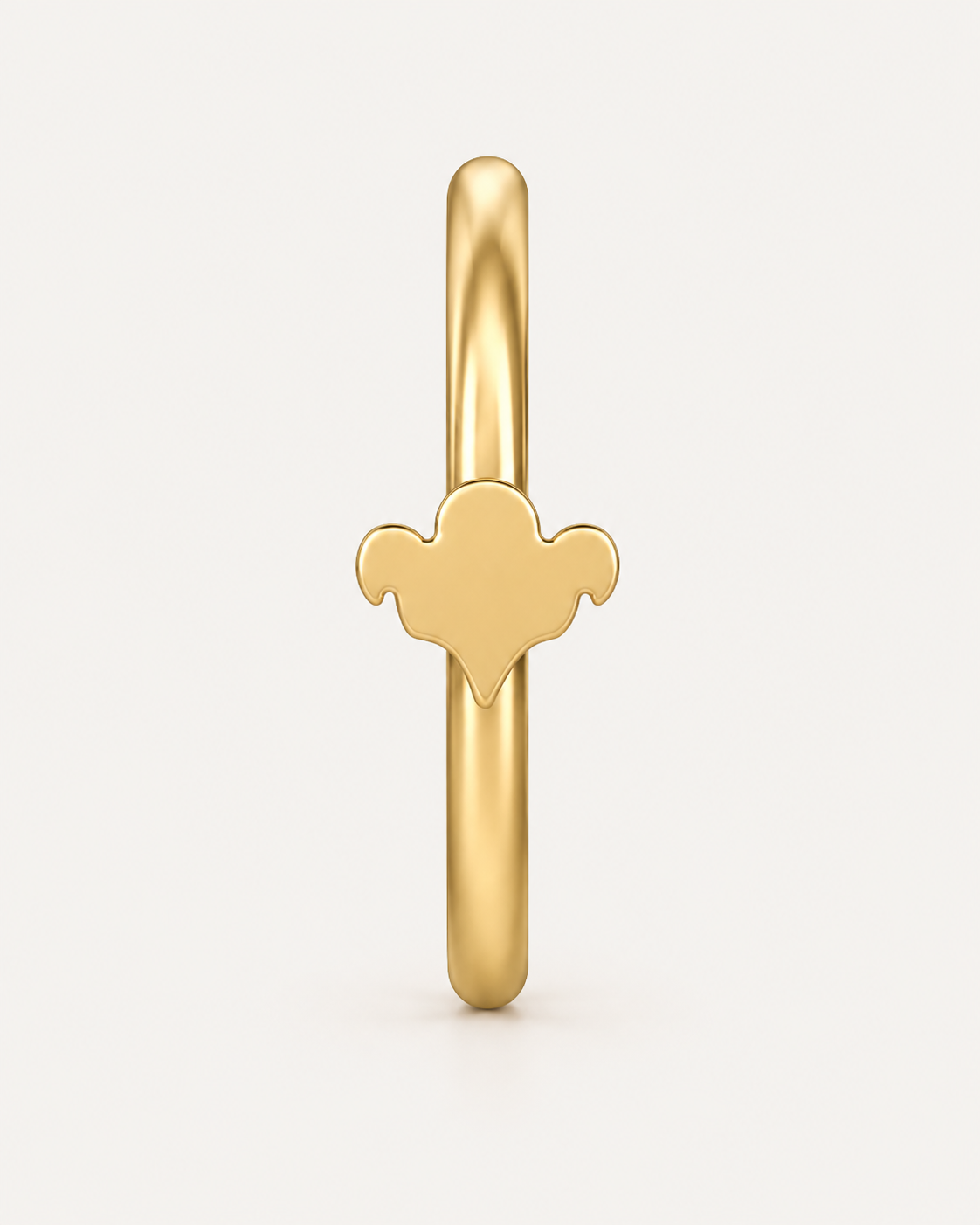 Ghost 14ct Solid Gold Rook Hoop