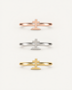 Graveyard Cross 14ct Solid Gold Helix Hoop
