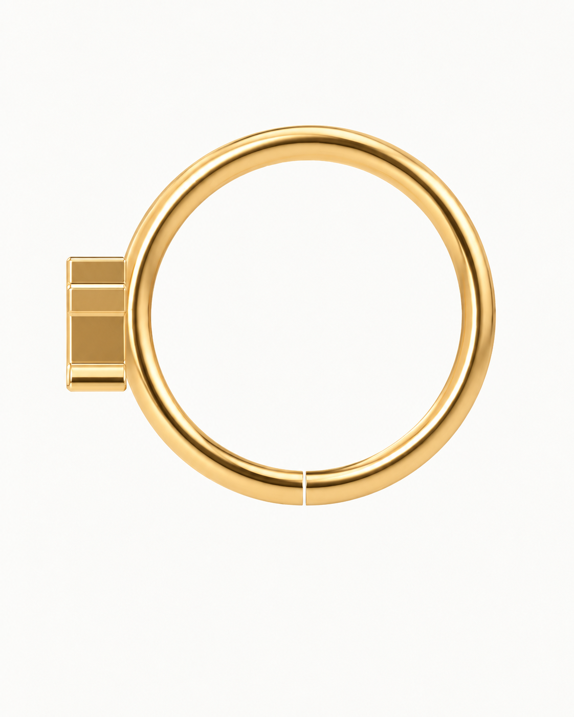 Graveyard Cross 14ct Solid Gold Lobe Hoop Earring