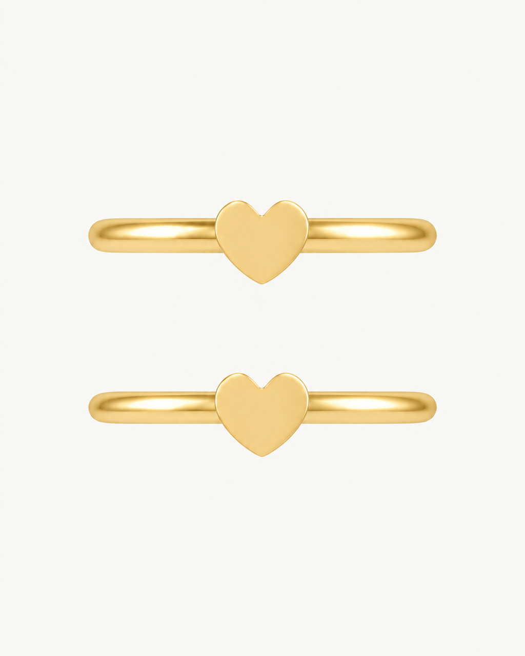 Heart 14ct Solid Gold Helix Hoop