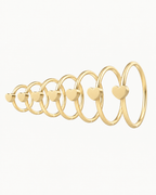Heart 14ct Solid Gold Nostril Ring