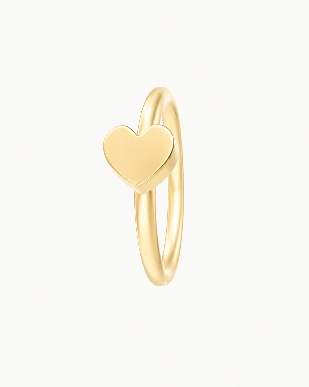 Heart 14ct Solid Gold Nostril Ring
