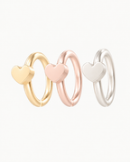Heart 14ct Solid Gold Nostril Ring