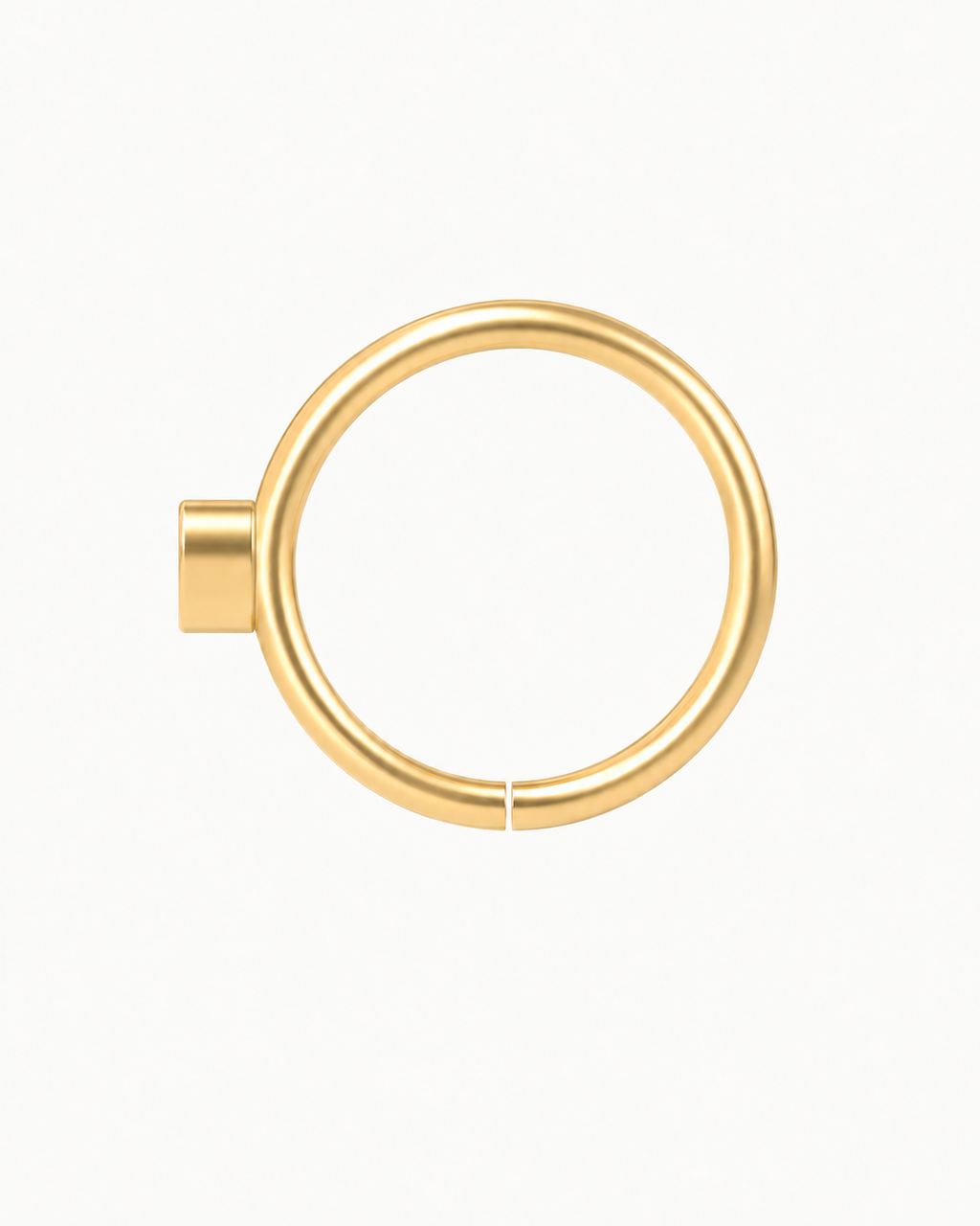 Heart 14ct Solid Gold Nostril Ring