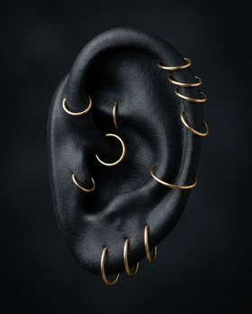 14K Solid Gold Ear Piercing Jewellery