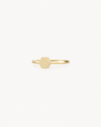 Hexagon 14ct Solid Gold Conch Ring
