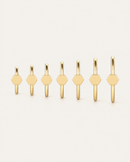 Hexagon 14ct Solid Gold Lobe Hoop Earring