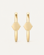 Hexagon 14ct Solid Gold Nostril Ring