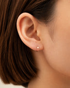 Hexagon 14ct Solid Gold Huggie Hoop