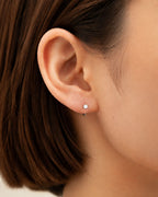 Hexagon 14ct Solid Gold Huggie Hoop