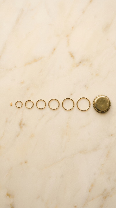 Lobe Hoop Size Guide: 6mm–10mm