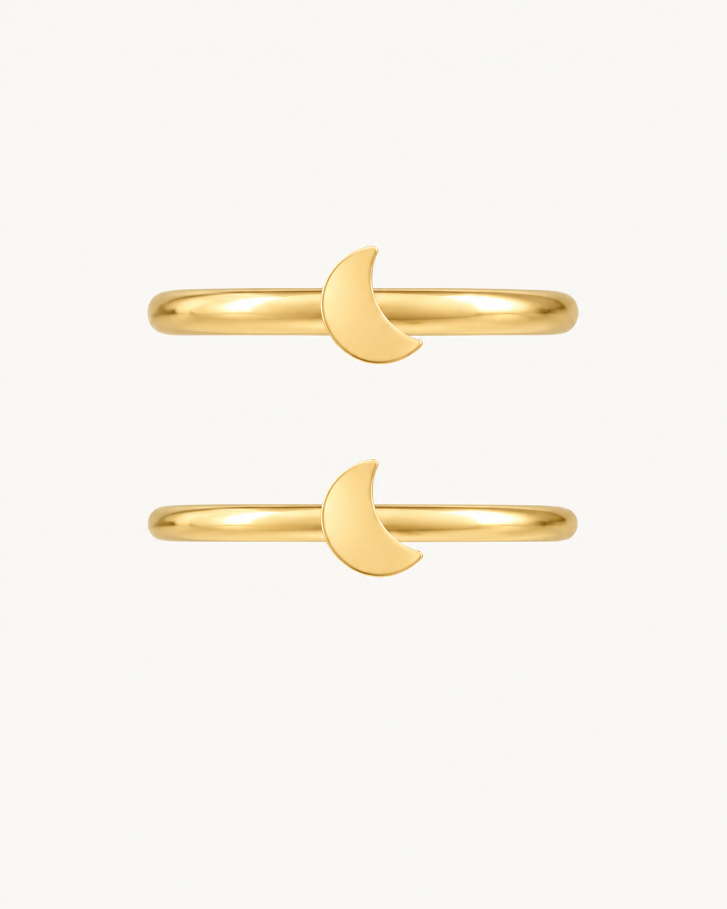 Moon 14ct Solid Gold Helix Hoop