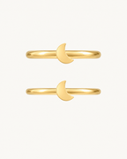 Moon 14ct Solid Gold Helix Hoop