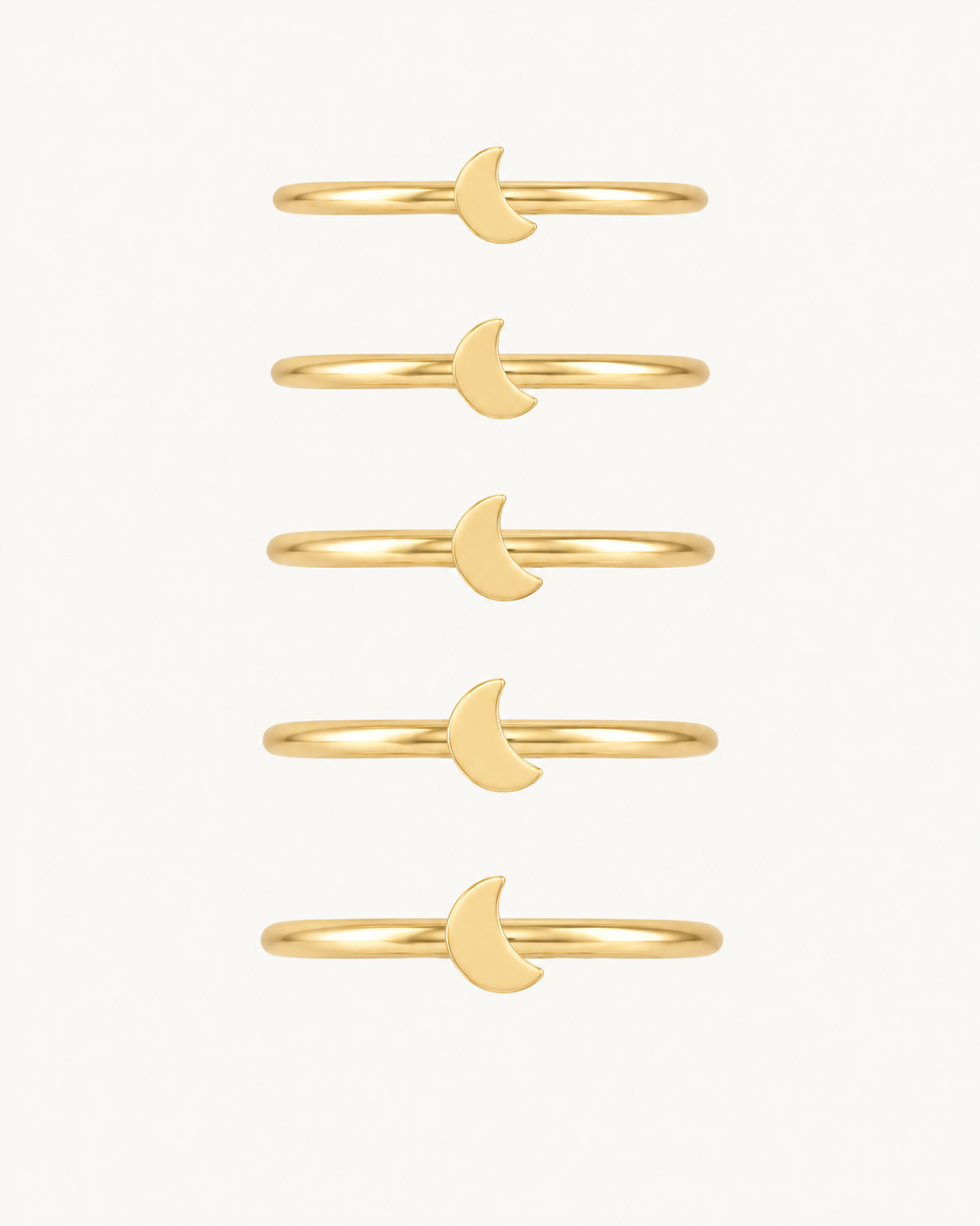 Moon 14ct Solid Gold Helix Hoop