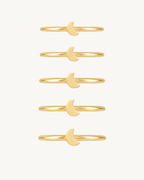 Moon 14ct Solid Gold Helix Hoop