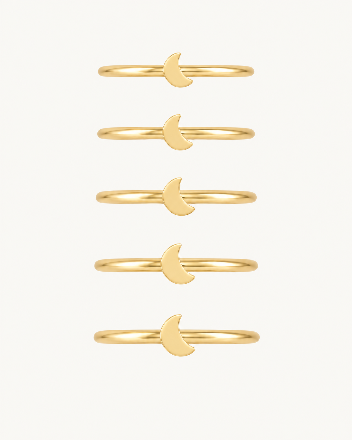 Moon 14ct Solid Gold Helix Hoop
