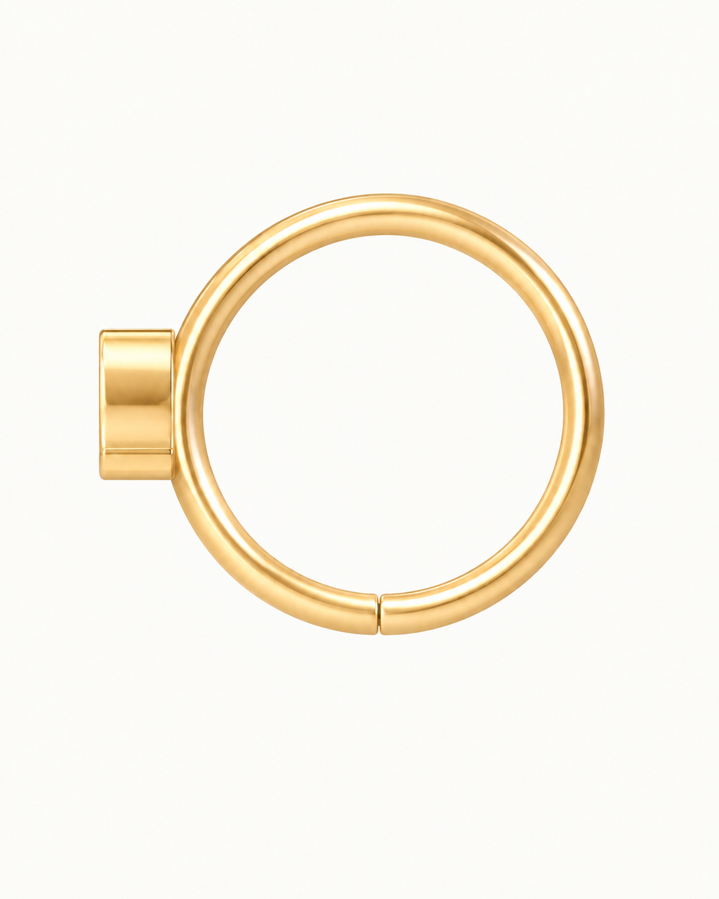 Moon 14ct Solid Gold Lobe Hoop Earring