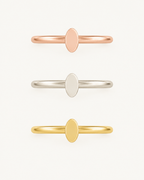 Oval 14ct Solid Gold Conch Ring