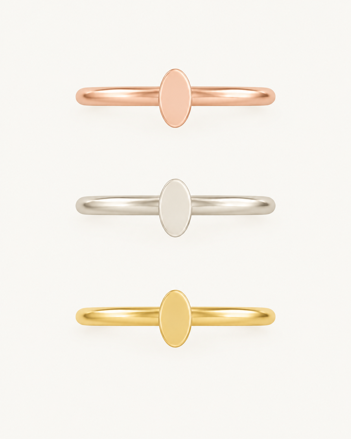 Oval 14ct Solid Gold Conch Ring