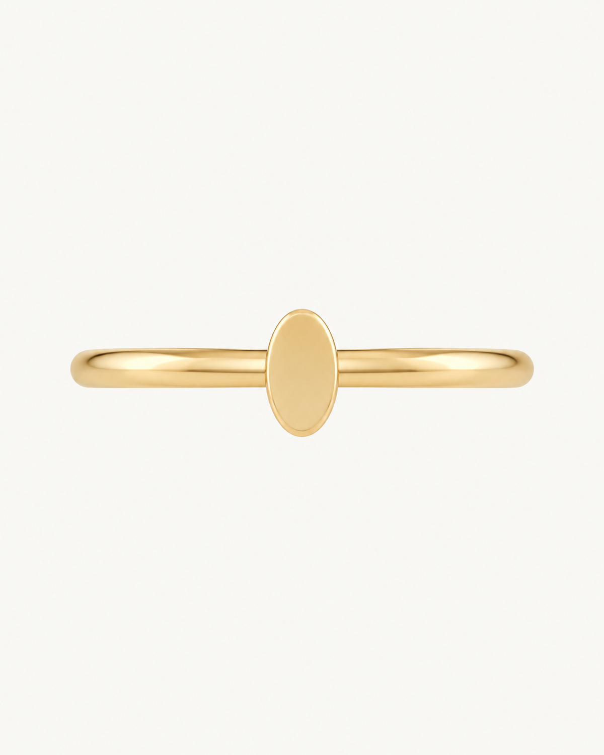A polished oval adds a softer geometric detail for a clean, understated look. Made for fully healed helix piercings, it keeps the profile compact for an upper-ear stack while leaving the motif clearly visible. Handmade to order in 14ct solid gold, it fits naturally with softly geometric and minimal styling rather than reading as a generic plain hoop.