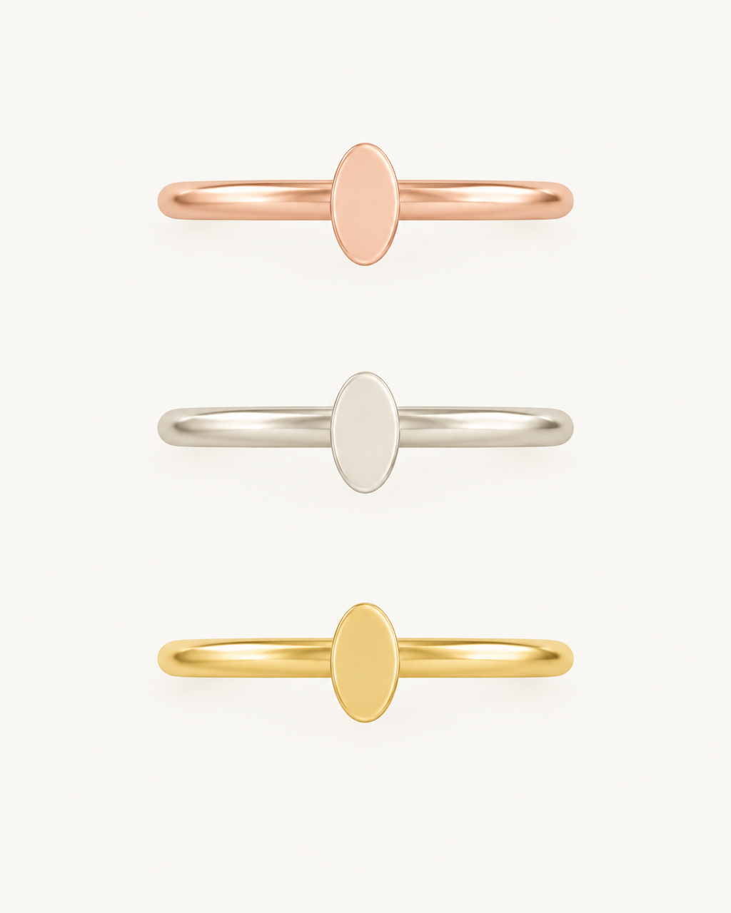 Oval 14ct Solid Gold Helix Hoop