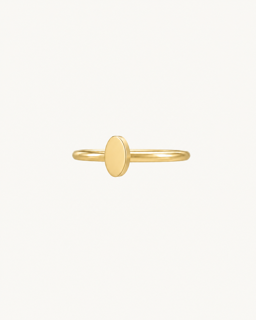 Oval 14ct Solid Gold Helix Hoop