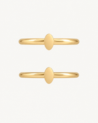Oval 14ct Solid Gold Helix Hoop