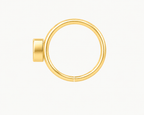 Oval 14ct Solid Gold Lobe Hoop Earring