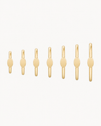 Oval 14ct Solid Gold Lobe Hoop Earring