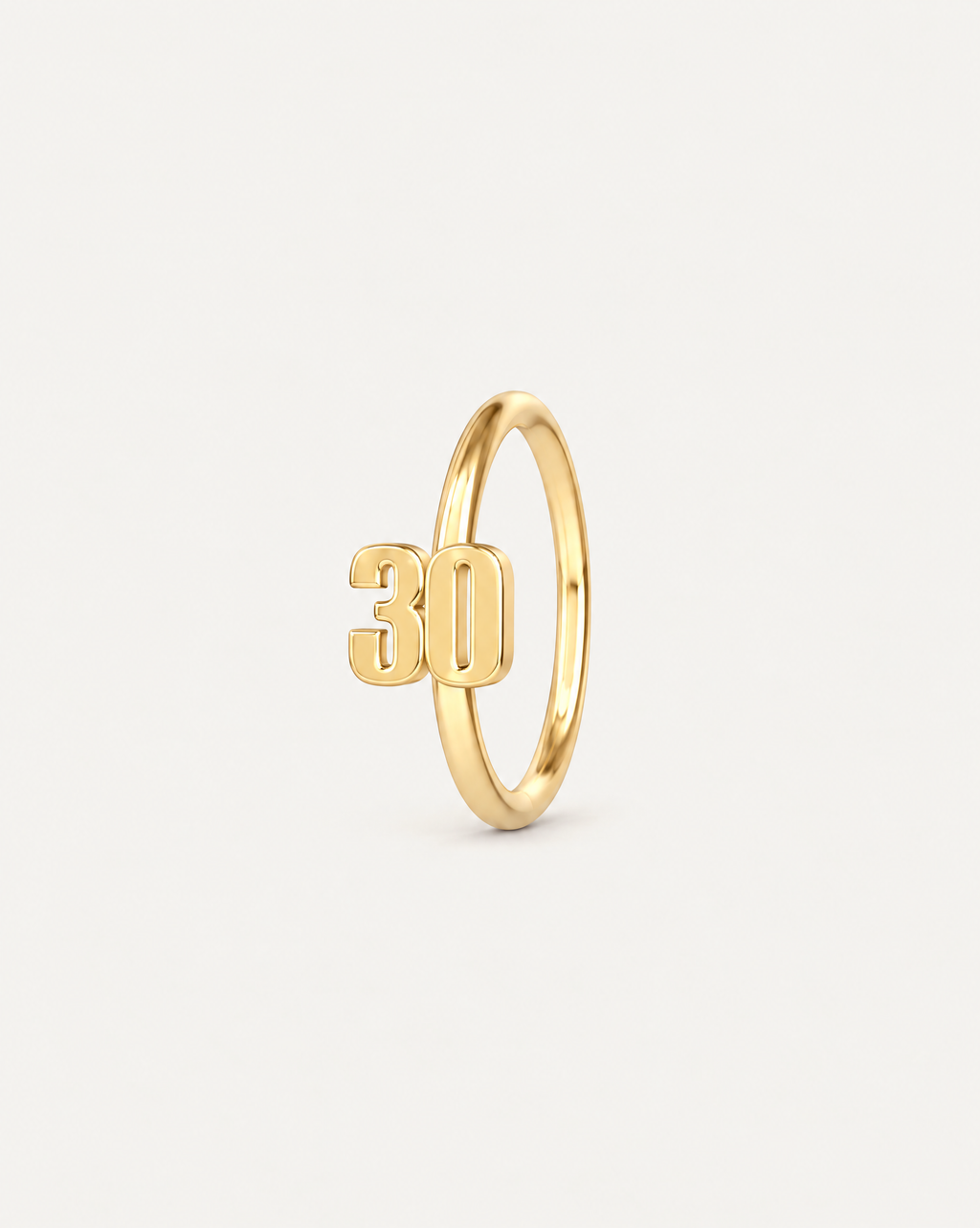 Personalised Double Digits 14ct Solid Gold Tragus Ring