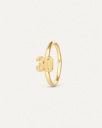 Personalised Double Digits 14ct Solid Gold Tragus Ring