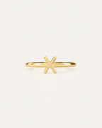 Personalised Double Letters 14ct Solid Gold Conch Ring