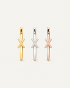 Personalised Single Letter 14ct Solid Gold Tragus Ring