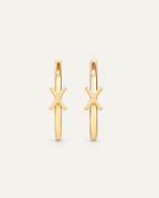 Personalised Double Letters 14ct Solid Gold Tragus Ring