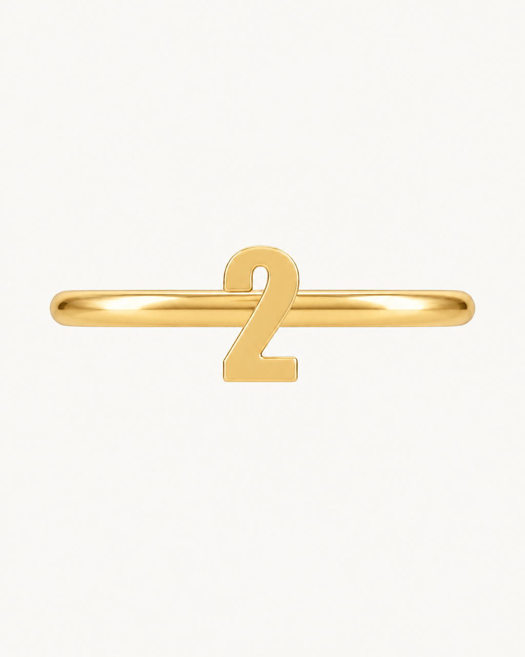 Personalised Single Digit 14ct Solid Gold Helix Hoop