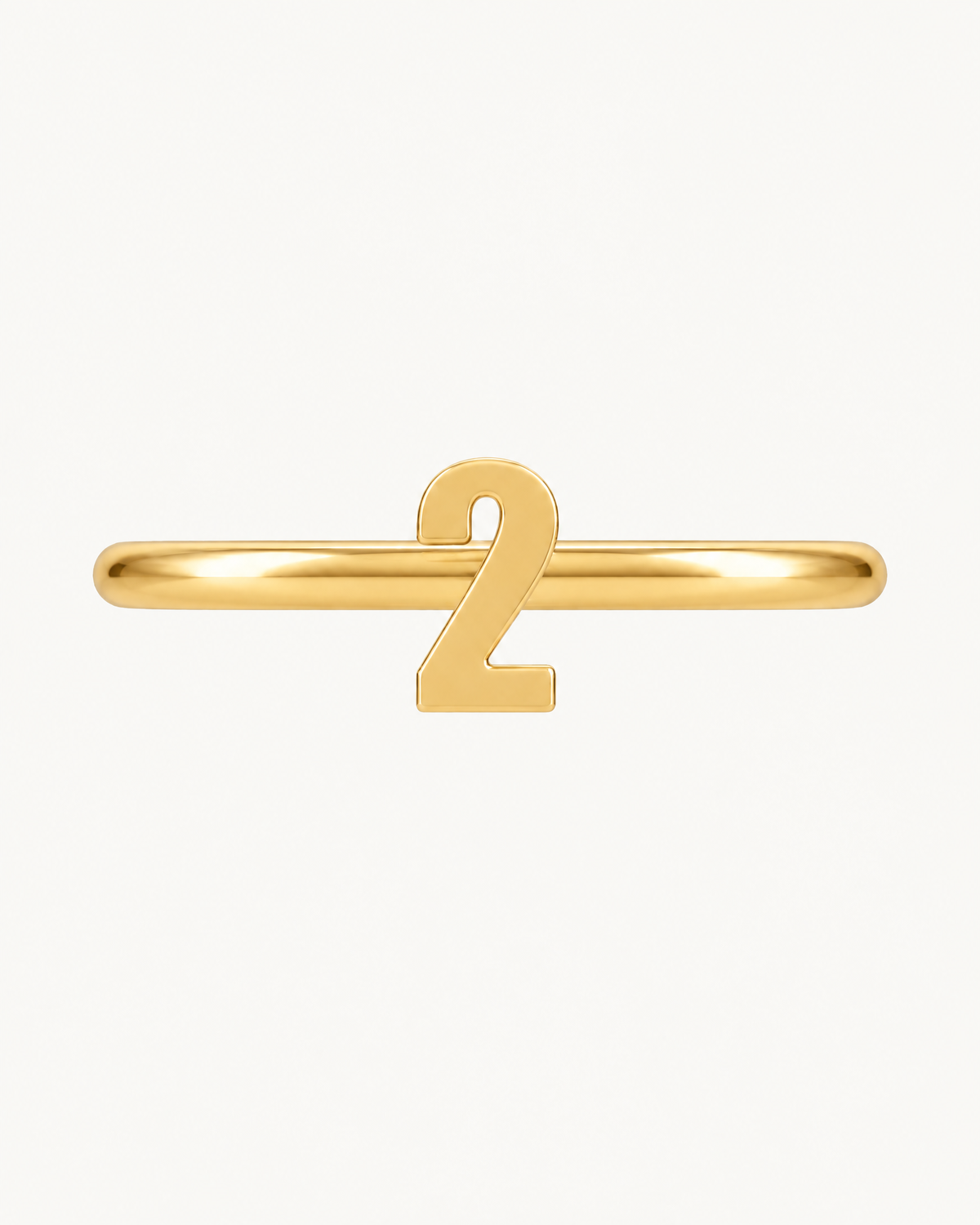 Personalised Single Digit 14ct Solid Gold Helix Hoop