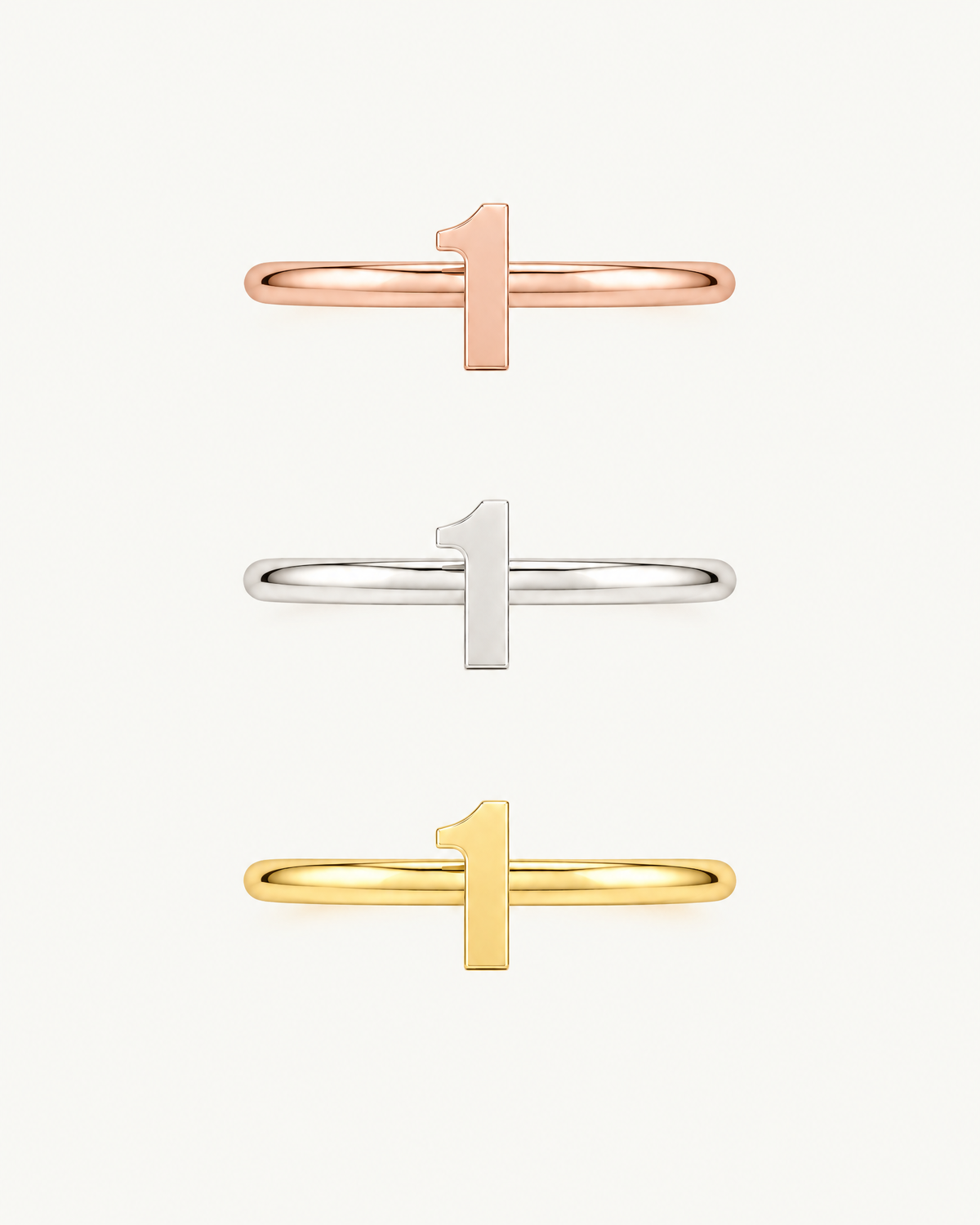 Personalised Single Digit 14ct Solid Gold Helix Hoop