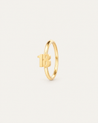 Personalised Single Digit 14ct Solid Gold Lobe Hoop Earring