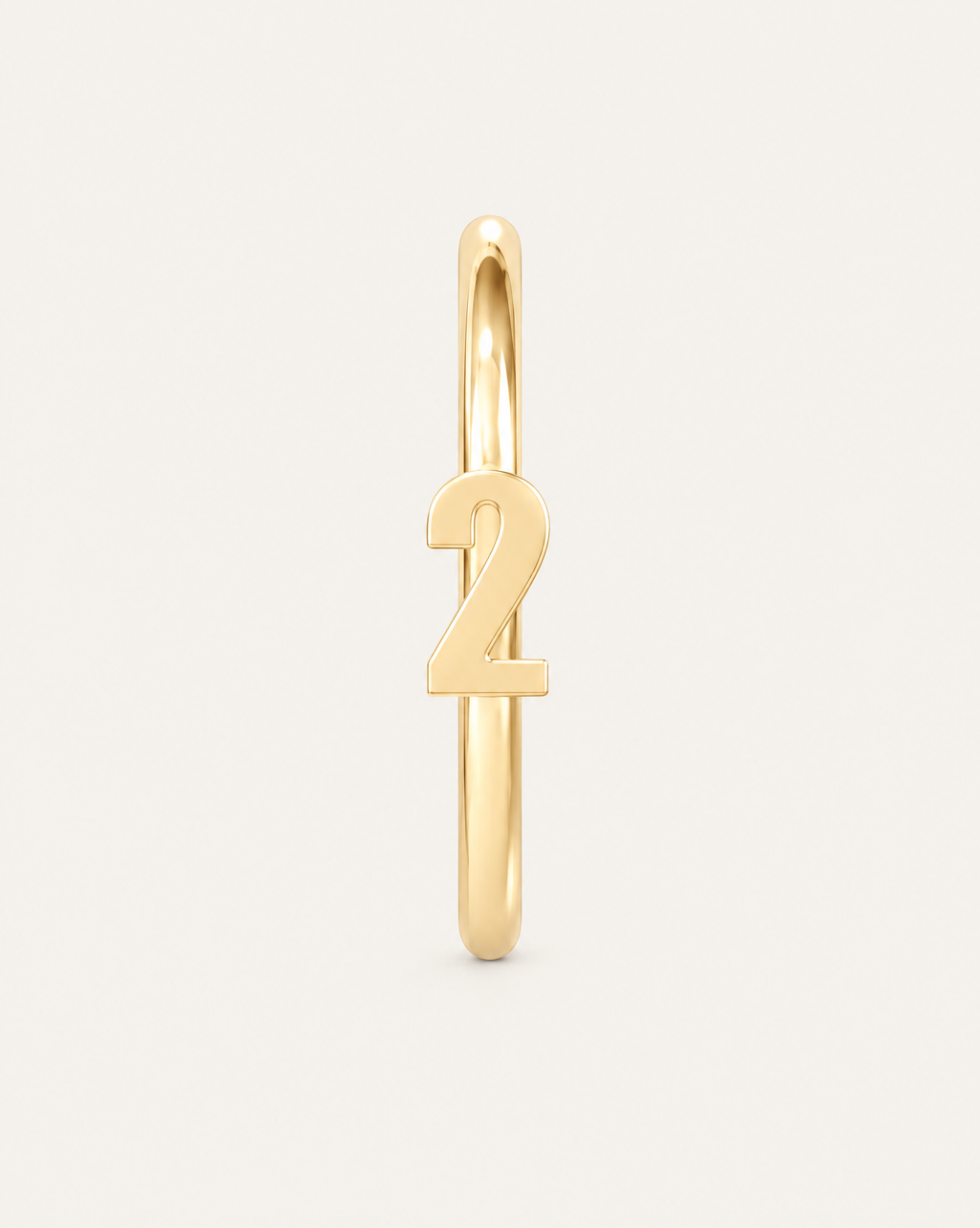 Personalised Single Digit 14ct Solid Gold Tragus Ring
