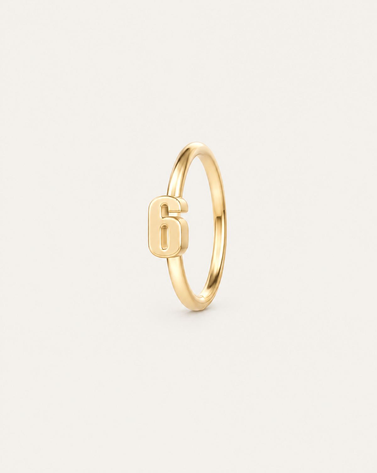 Personalised Single Digit 14ct Solid Gold Lobe Hoop Earring