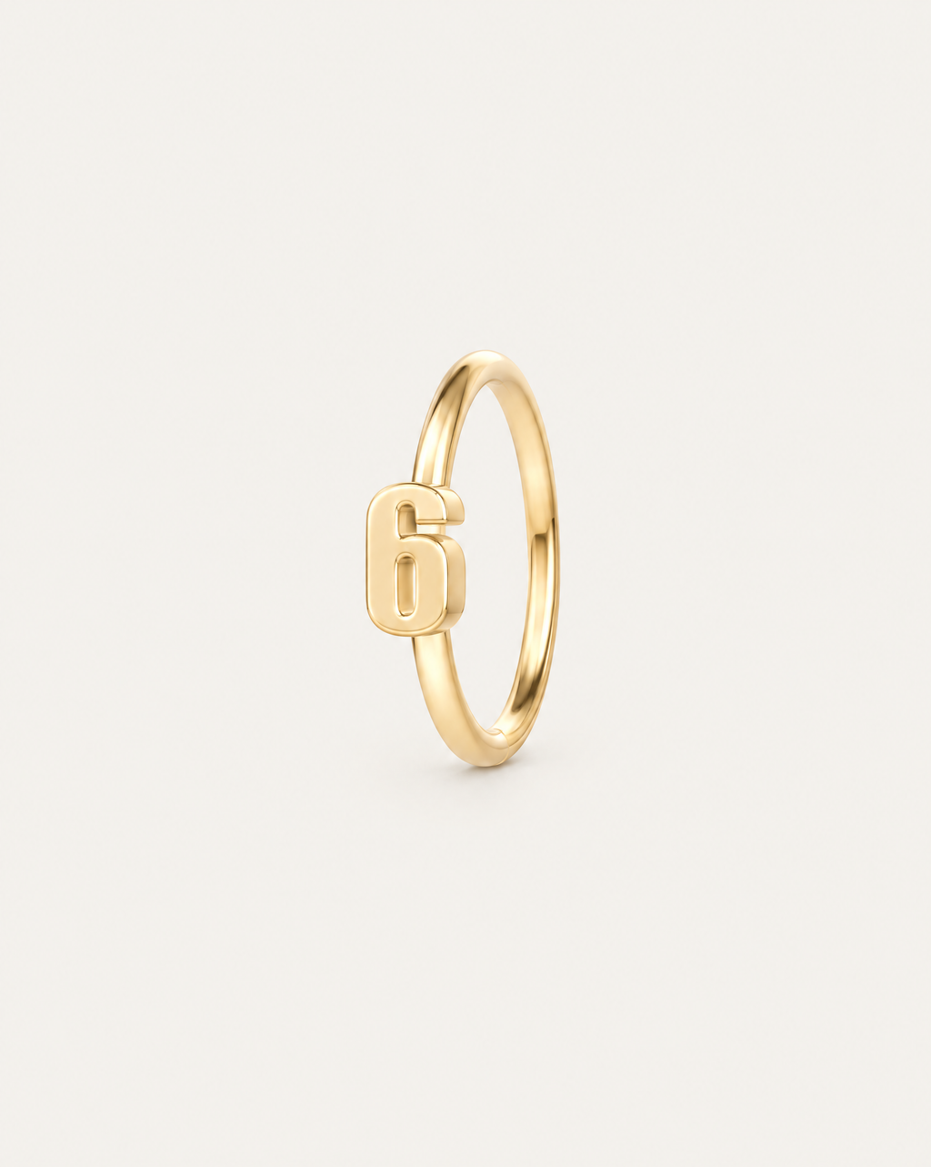 Personalised Single Digit 14ct Solid Gold Rook Hoop