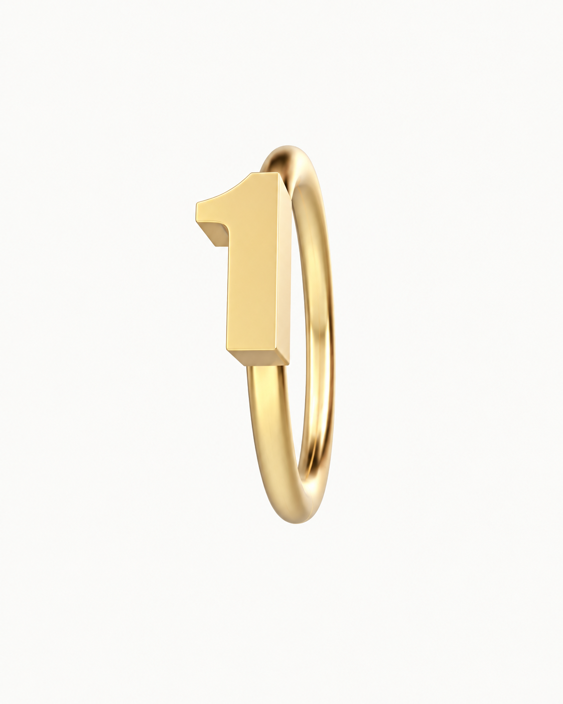 Personalised Single Digit 14ct Solid Gold Nostril Ring